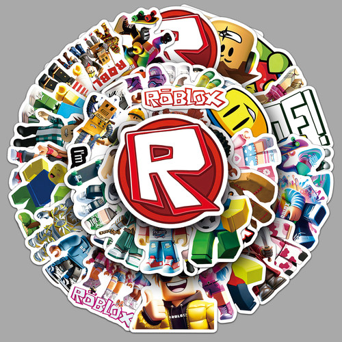 50张罗布乐思Roblox游戏贴纸卡通人物装饰笔记本电脑滑板防水贴纸