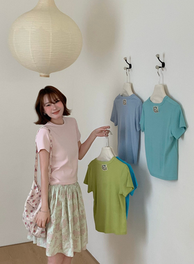 ower April（FA）-恤女26新款基础百搭正肩修身上衣短袖T恤170571