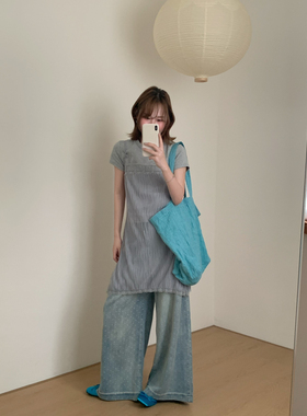 Flower & April-蕾丝拼接褶皱百搭不挑人吊带裙连衣裙小衫170217