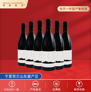 【贺兰阳光】宁夏贺兰山东麓产区 山海干红葡萄酒整箱装 精品佳酿