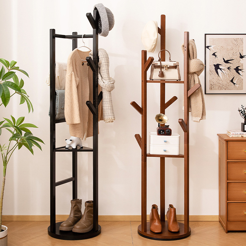 简约旋转衣帽架落地挂衣架置物架