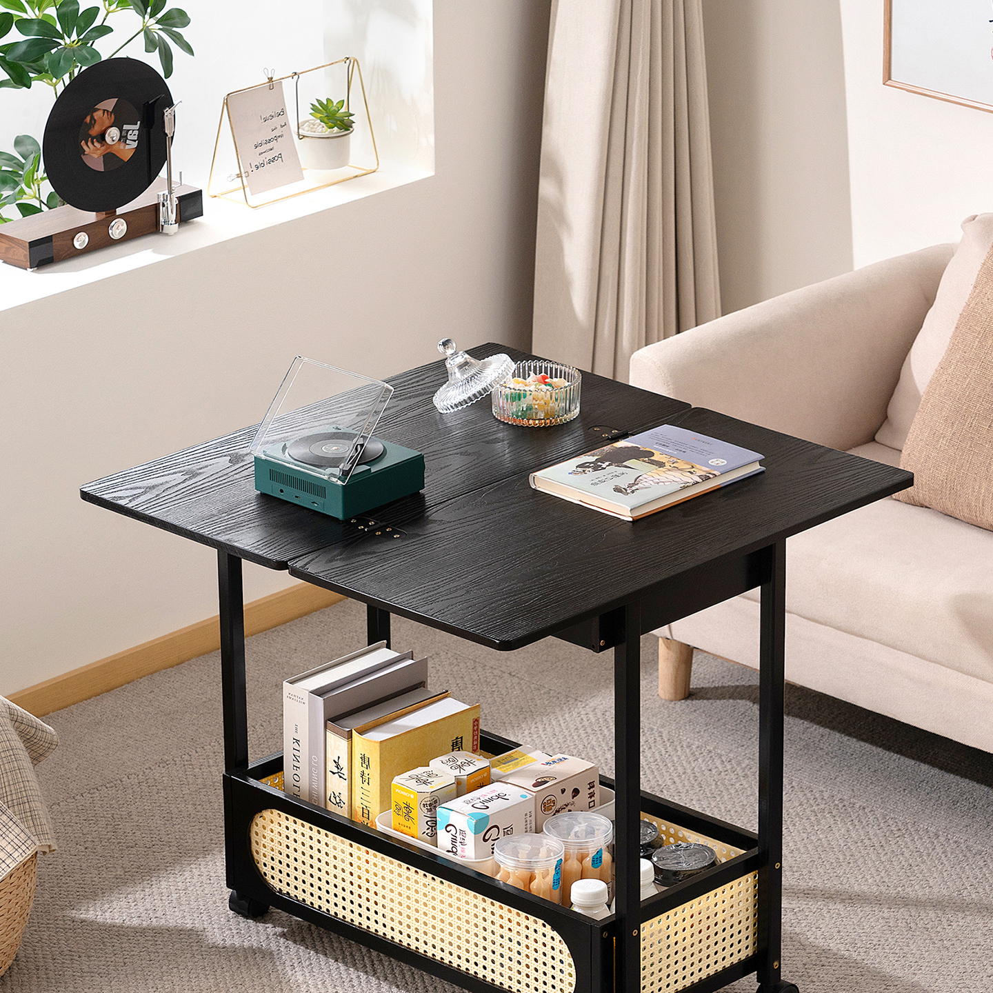边几折叠桌客厅可移动沙发小桌子