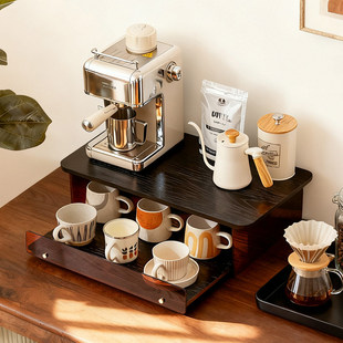 咖啡机置物架防尘杯架桌面杯子器具收纳架餐边柜水杯放置架抽屉柜