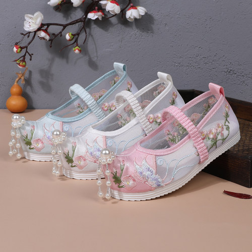 汉服童鞋夏天透气凉快