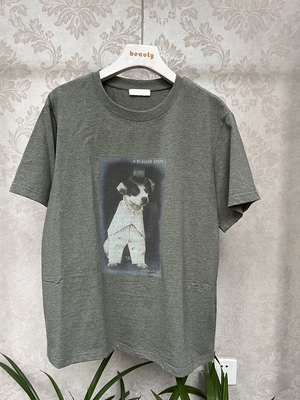 verso2026韩版小众设计感夏季美式印花狗狗T恤上衣女特价