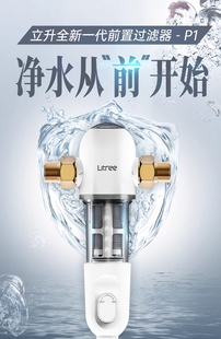 立升前置过滤器 家用厨下除铁锈泥沙大流量过滤反冲洗净化器P1 包