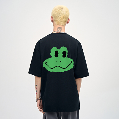 山小川潮牌青蛙男生纯棉短袖T恤