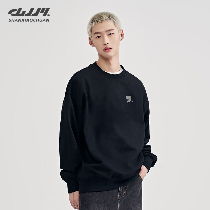 山小川潮牌情侣加绒卫衣秋冬季宽松圆领简约百搭休闲男女长袖上衣,男装,卫衣,淘宝优惠券,粉丝福利购,淘宝优惠卷