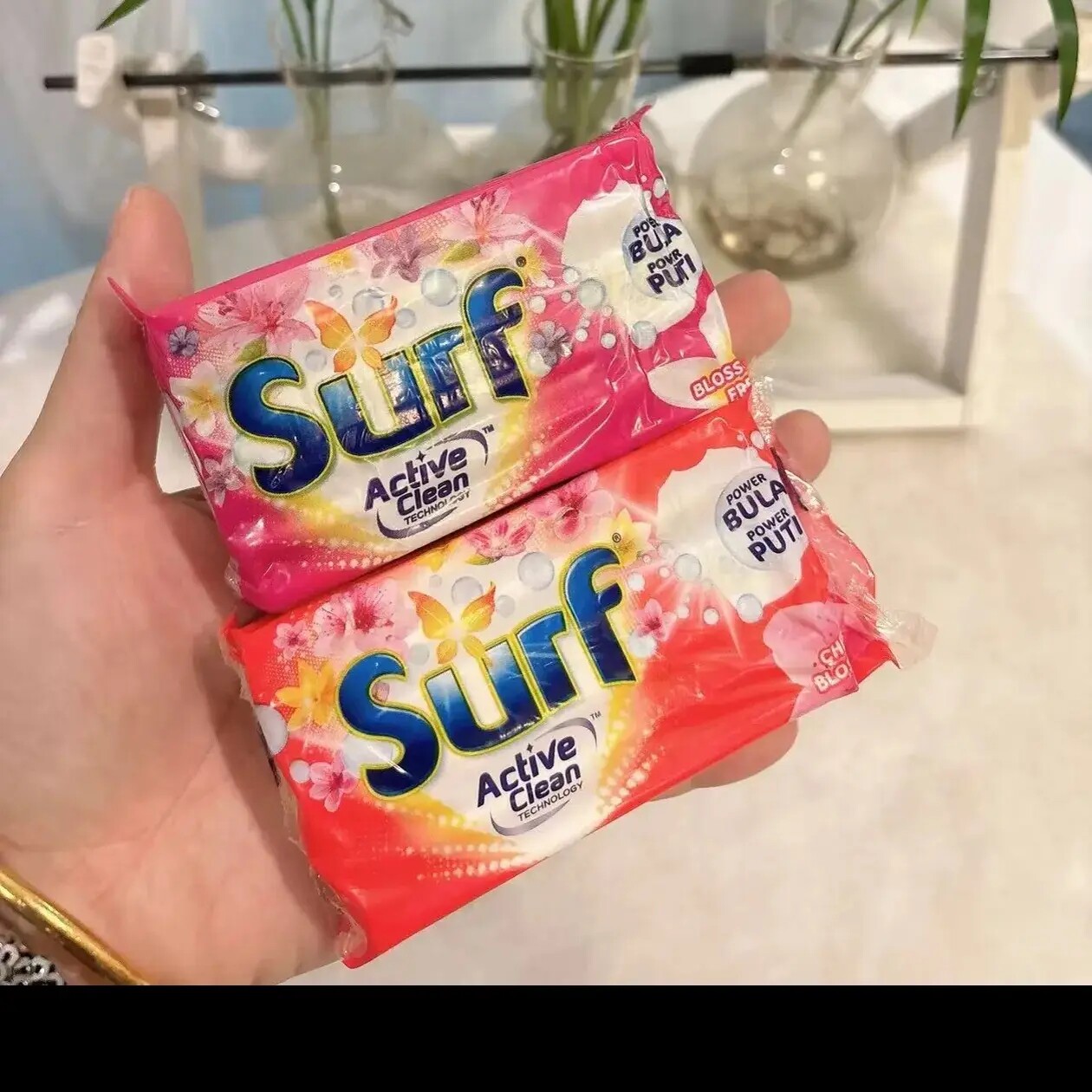 菲律宾原装进口Surf超强清洁净抑菌花香氛内衣物持久留香洗衣肥皂