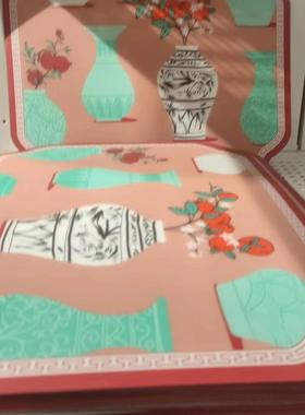 宜家国内代购弗斯达餐垫红色45x35厘米餐垫与杯垫蜜饯山楂餐垫