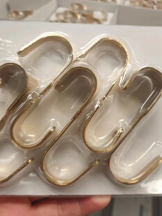 宜家胡尔塔普 挂钩 黑色 7 厘米银色黄铜色挂钩和墙面收纳件