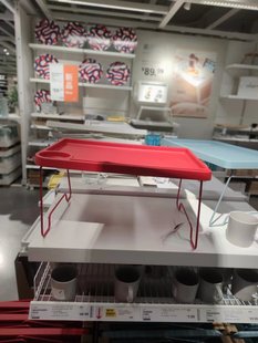国内宜家新款 床上桌可折叠桌白色家用笔记本电脑 布瓦拉床用餐架
