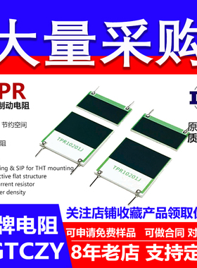 TPR抗浪涌直插平面功率制动电阻无感马达焊机插件3W5W100欧10W20R
