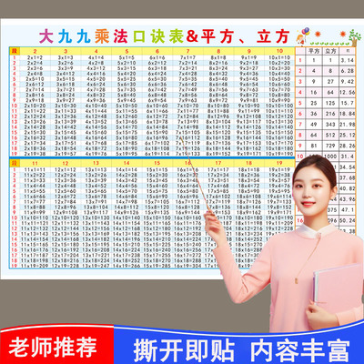 二年级大九九乘法教具挂图