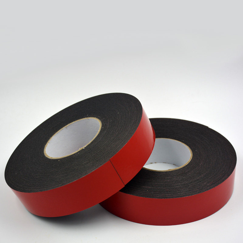 PE红膜黑色高粘泡沫泡棉双面胶铭牌粘贴铝板广告牌铝合金KT板汽车