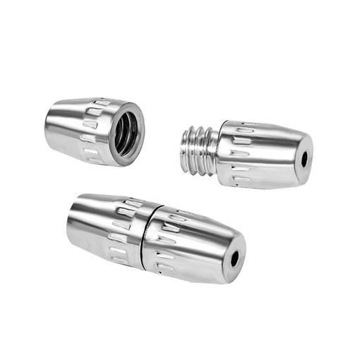 925纯银扣头螺旋扣螺丝扣珍珠扣diy项链手链扣皮绳连接扣搭扣配件