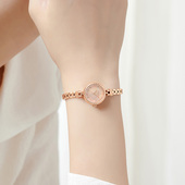 轻奢 精钢手链式 聚利时新款 气质女士贝母手表石英防水锆石专柜正品