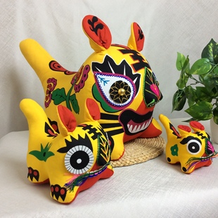 布老虎传统民间特色手工艺发财生肖玩偶平安吉祥物摆件送老外礼品
