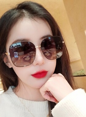 太阳镜女士2025新款网红潮偏光防紫外线墨镜圆脸大脸显瘦开车眼镜