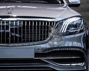 W222 S级 改装 迈巴 简版 包围套件 中网 电镀饰条