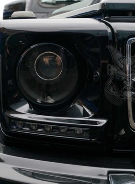 W463 G350 G500 G55 G63 改装 Bra*us 全黑色 转向流水 LED日行灯