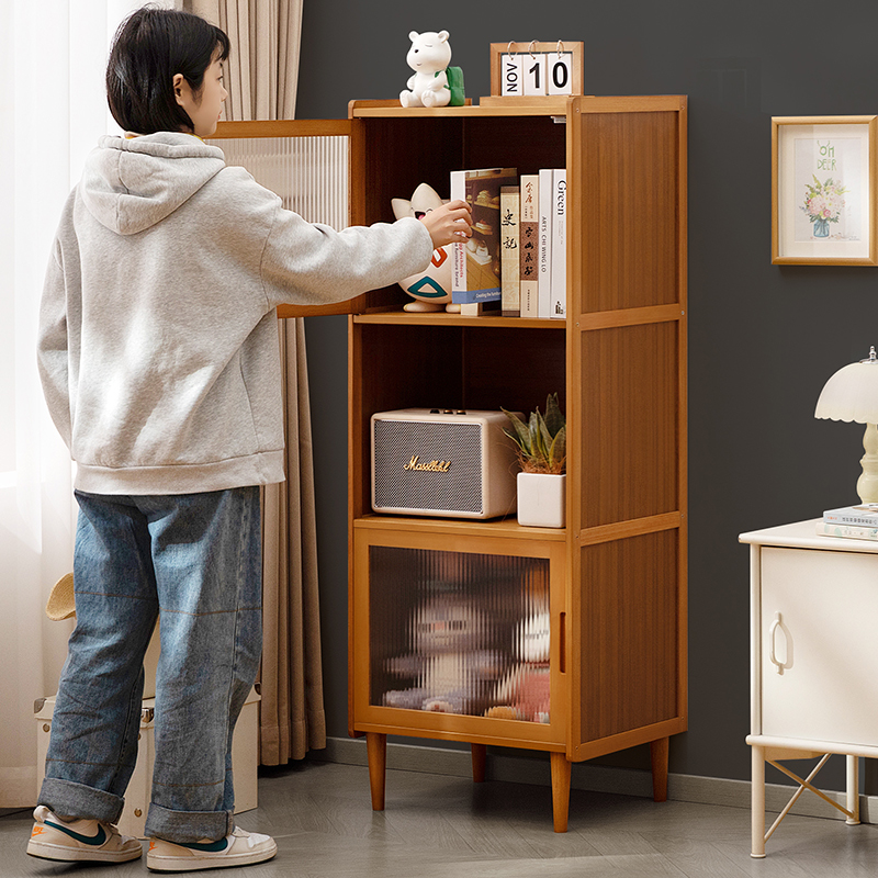 收纳柜子置物柜家用零食客厅杂物储物房间整理架书柜多层卧室简易