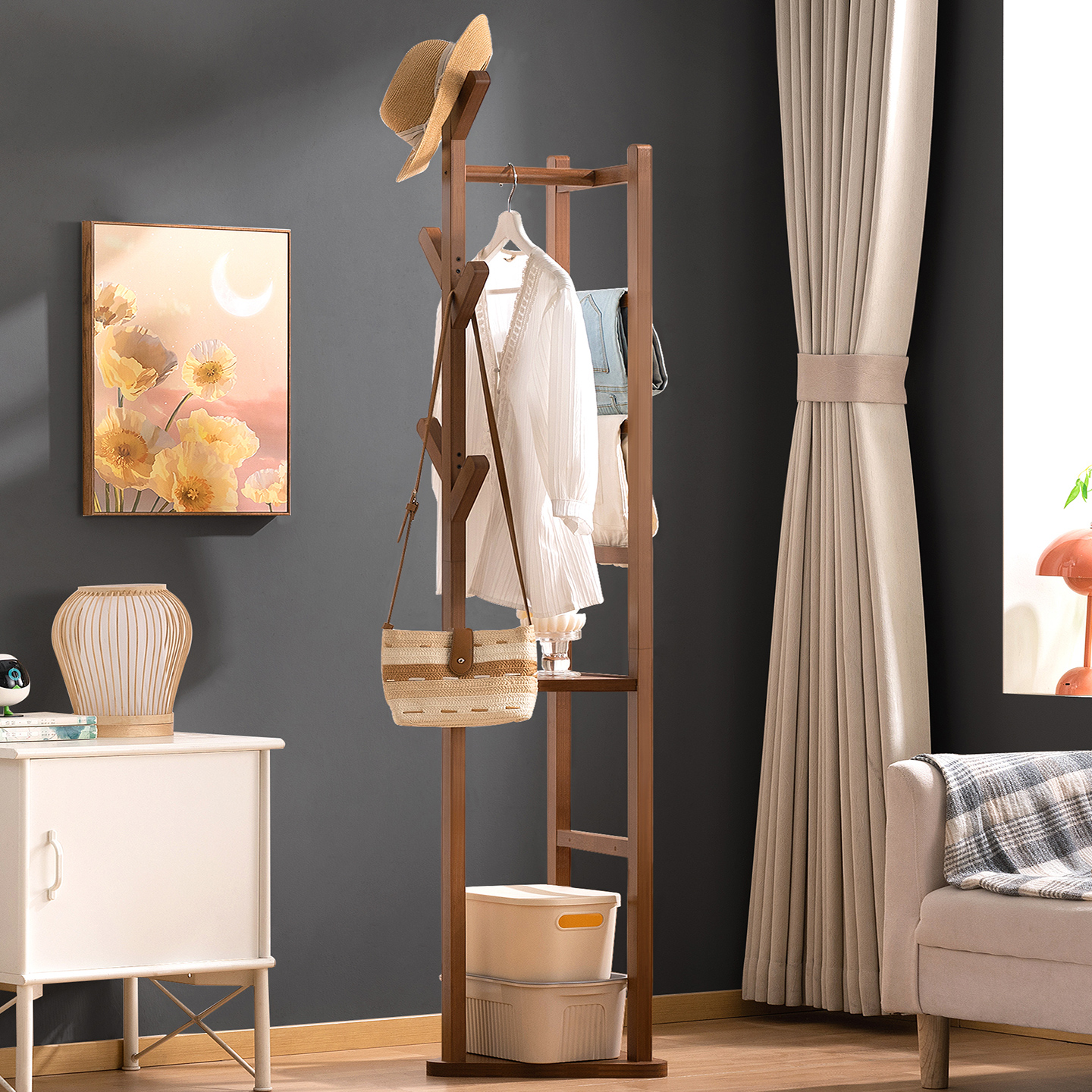 挂衣架落地式卧室衣帽架子