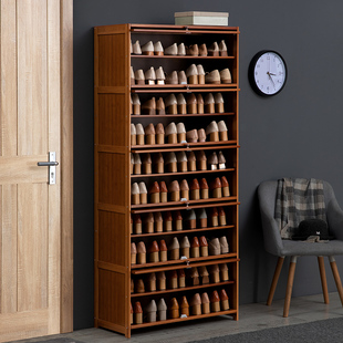 鞋柜家用门口入户室内新款2025爆款鞋架子多层简易实木玄关置物架