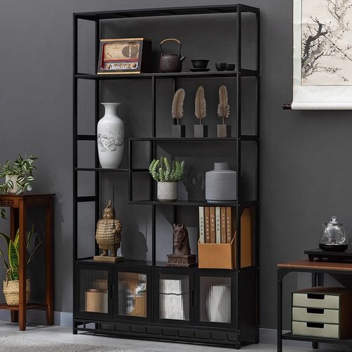 博古架实木中式茶柜置物架