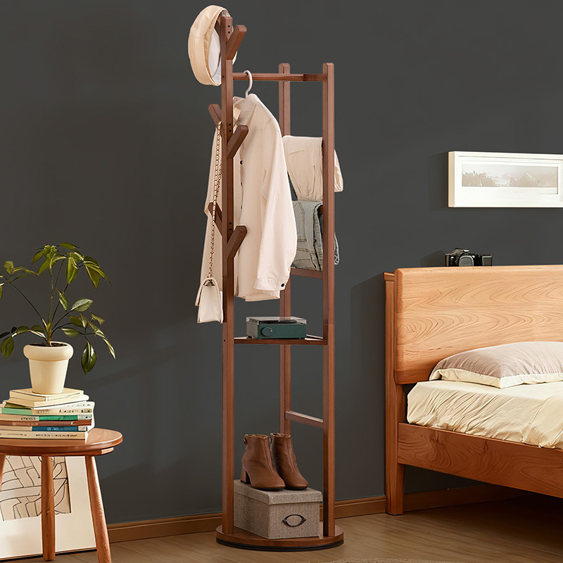 旋转衣帽架子落地卧室简易置物
