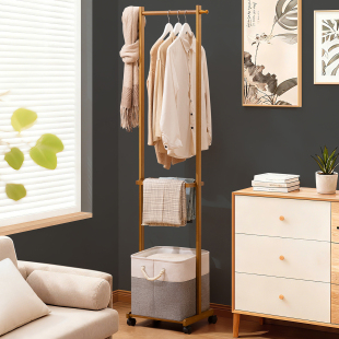 衣柜2025新款 挂衣架落地式 卧室衣帽架子床尾晚上放衣服神器开放式