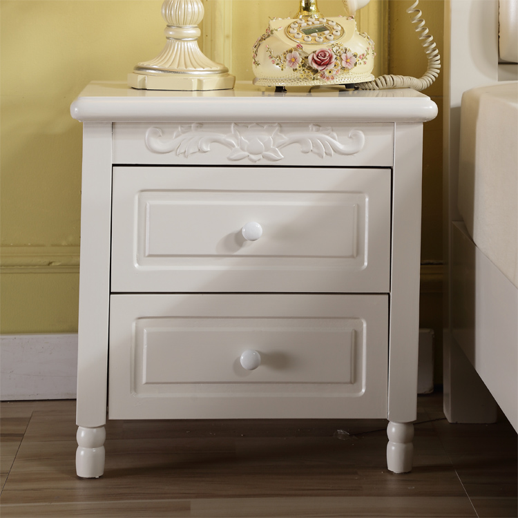 象牙白田园地中海风边几储物柜