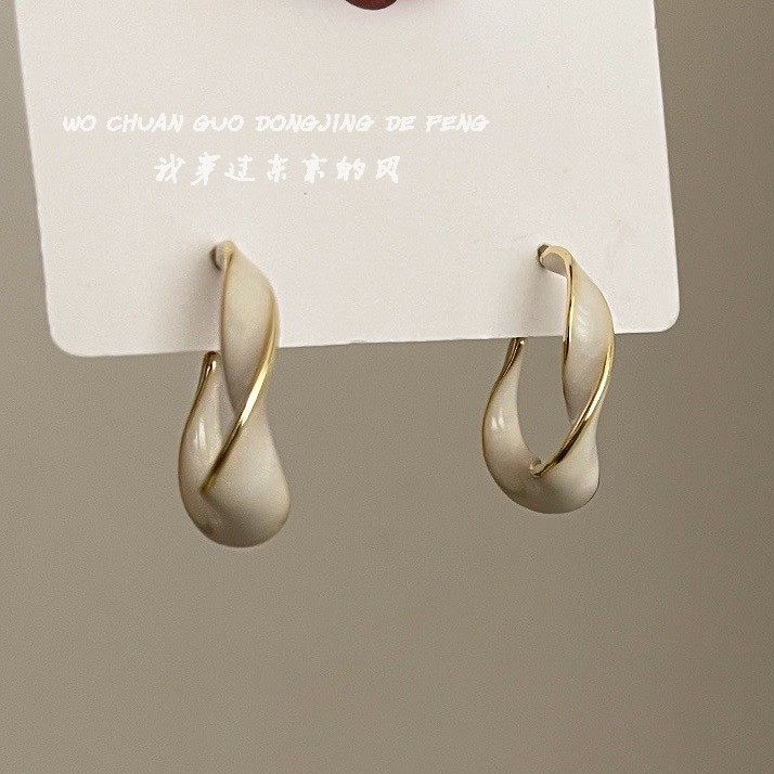 法式设计感滴釉耳圈气质耳钉耳环