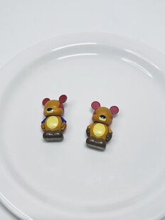 正版迪s尼暴力熊迷你小鹿斑比布鲁托奶油胶diy配件串珠笔刀素材