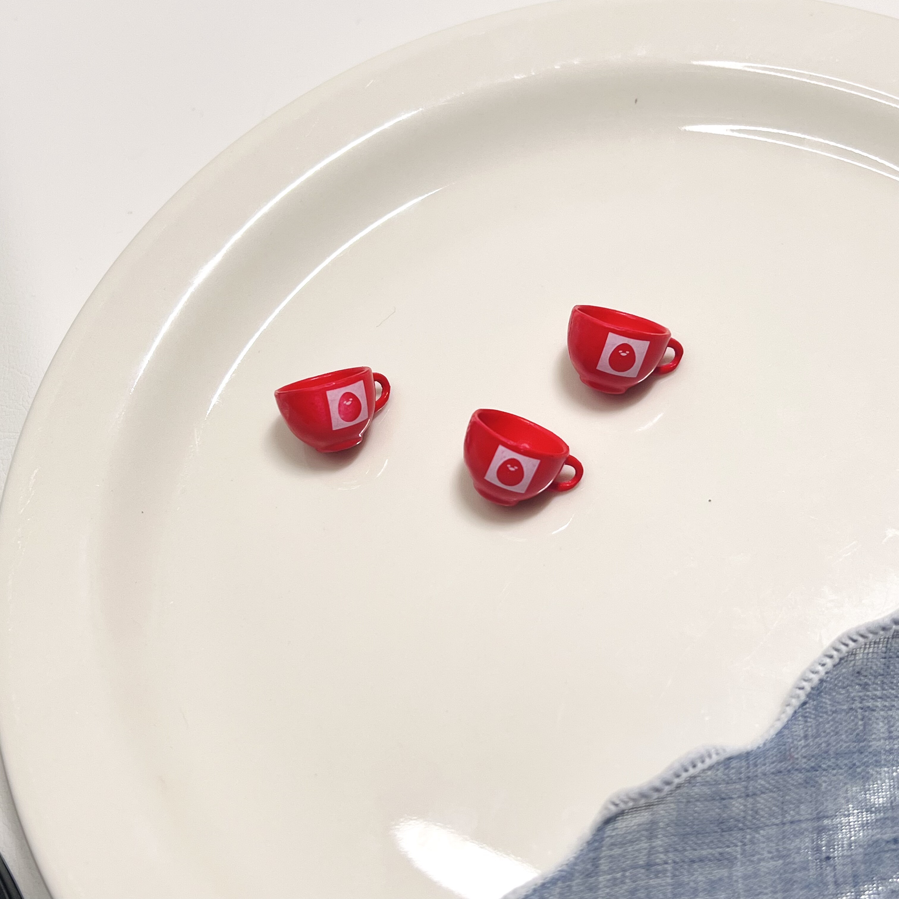 散货 懒蛋迷你杯子 微缩食玩模型奶油胶diy摆件娃娃屋过家家摆件