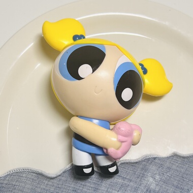 汉堡王麦当劳飞天小女警powerpuff girls玩具收藏手办公仔摆件
