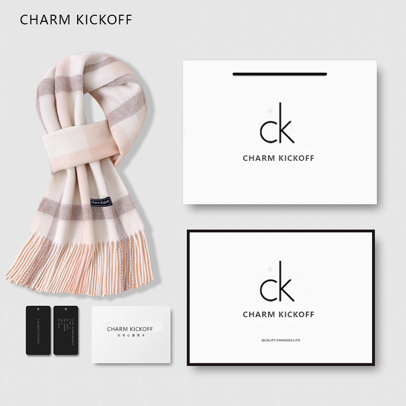 100%纯羊毛围巾格子女款