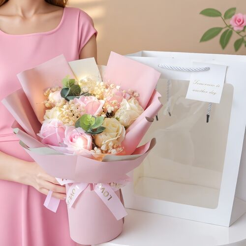 香皂花成品送老师玫瑰花