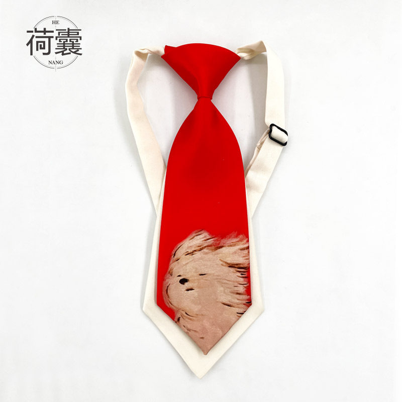 荷囊原创双层ins免打小领带短款甜酷学院jK少女装饰配饰红吹风狗,服饰配件/皮带/帽子/围巾,领带,淘宝优惠券,粉丝福利购,淘宝优惠卷