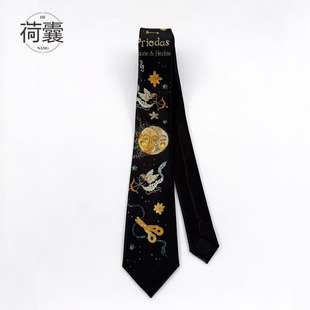 荷囊领带衬衫男女黑手打小众学院休闲配饰设计感时尚个性太阳串珠