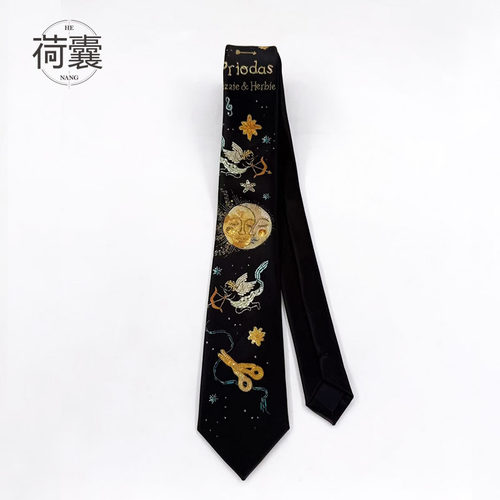 荷囊领带衬衫男女黑手打小众