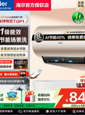 政府换新补贴海尔电热水器双管变频速热一级能效家用60升50L80MA3