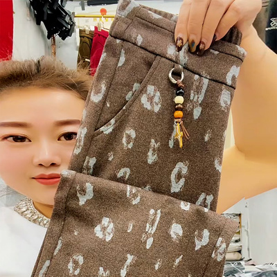 气质休闲裤子女高腰显瘦阔腿裤子