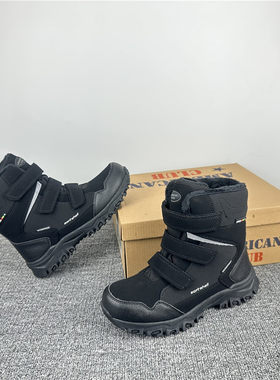 男女童雪地靴全防水加绒保暖棉鞋