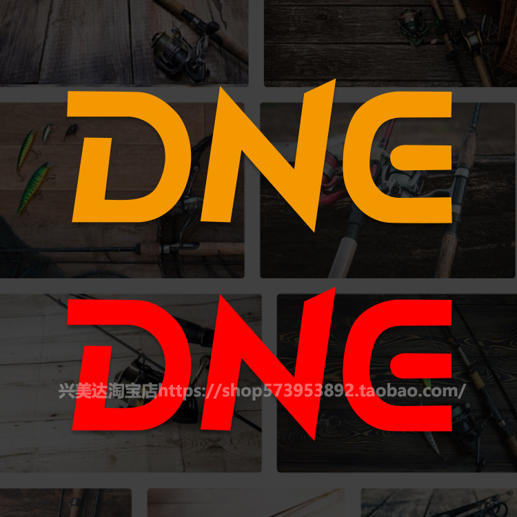 DNE去路亚幽灵钓鱼钓箱贴纸