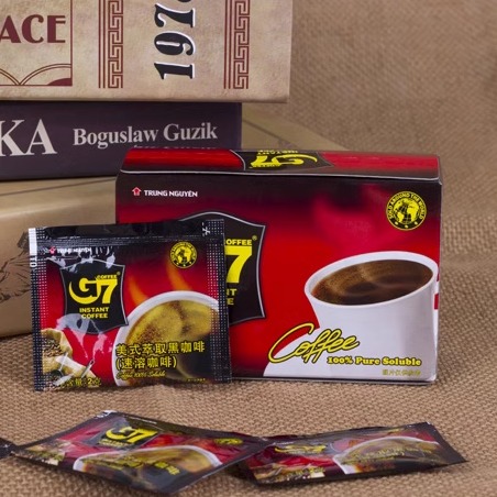 G7越南进口美式速溶黑咖啡正品学生办公苦咖啡粉2克*15袋30克