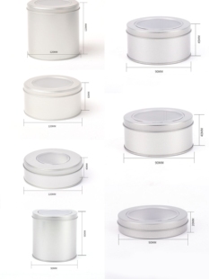 通用银色圆形开窗马口铁盒 茶叶盒蛋糕烘焙礼品铁盒子 88元包邮