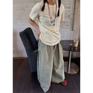 小众表妹超百搭嫩黄色短袖T恤女夏季宽松显瘦舒适洋气减龄基础款