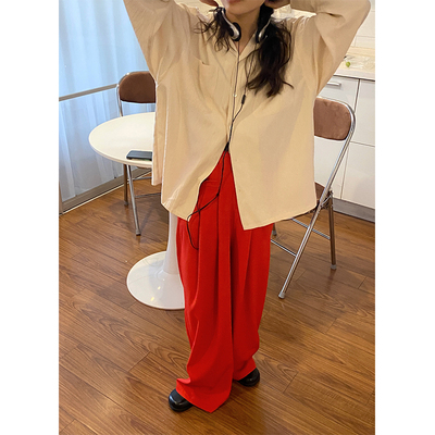 自然复古小众表妹长裤