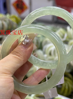 56 赛和田真岫玉女款冰糯种招财玉石福手镯春上新网红款一物一图